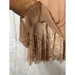 Pretty Angel  Tunic Medium Tan Lace Trim Gauze Layered Silk Blend Fairy Photo 2