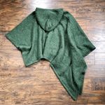 Michael Stars  • green fuzzy knit poncho cape hooded sweater soft asymmetrical Photo 6