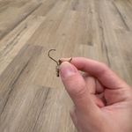 Anthropologie (maybe) Gold Princess Cut Diamond Dangle Earrings Photo 2