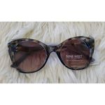 Nine West  Blue Brown Tortoise Cat Eye Sunglasses New Photo 3