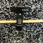 AQUA  Women’s V-Neck Fuzzy Mohair Marled Sweater in Black/White Size M Photo 2