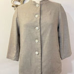 Casey Casey Cashmere Virgin Wool Beige Nehru collar Button Front Jacket M Tan Size M Photo 0
