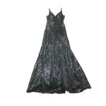 Azazie STELLAR Mermaid Sequin Floor-Length Dress Black Size A2 NWT Prom Formal Photo 5