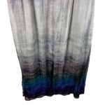 Reiss Mirte Silk V-neck Maxi Dress Size 6 Blue Tie Dye Batik Chiffon Silk Photo 3