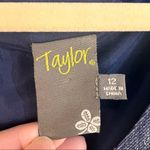 TAYLOR Womens Midi 100% Linen Fit And Flare Denim Dress Wedding Party Nautical Blue Size 12 Photo 1