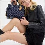 Coach  Signature Denim Rogue 25 Satchel Crossbody Bag NWOT Photo 2