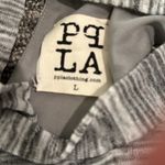 PPLA NWT Gray and White Knit Dress Sz L Photo 6