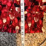 CAbi  Floral Ruffle‎ Blouse Top Long Sleeve Smocked Waist Red White Black M Photo 5