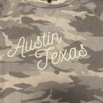 Beyond Yoga  Light Gray Camo Sweatshirt w/ Austin Texas Lettering, Size Large Photo 1