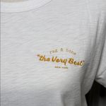 Rag and Bone  Pima Cotton Slub Logo Tee – White “the Very Best” Embroidery – Size M Photo 1
