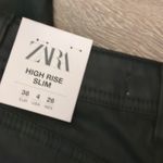 ZARA  high rise coated black jeans size 4 Photo 5