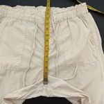 Lou & grey  Tan Cotton Elastic Drawstring Waist Pocket Cropped Pants Size Large Photo 14