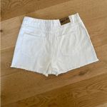 White Fox Boutique  - Raw Hem Denim Shorts in White Photo 2