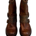 Frye Vintage Jenna Leather Studded Short Brown Boot Sz 6.5 Photo 1