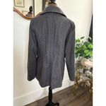 London Fog  Women's Gray Wool Blend Coat Jacket Classic Pea Coat‎ Medium Photo 2