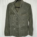 Mango Gray Denim Utility Jean Jacket Snap and Zip Front Women Medium Streetwear Photo 0