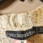 Breckenridge Wool Silk Button Front V Neck Cardigan Heather Sweater Tan Medium Photo 2