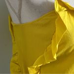 ZARA  Trafaluc • Yellow Ruffle Trim Women's Crop Tank Top Photo 1
