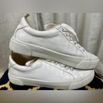 ZARA White Croc-Embossed Low Top Sneakers Women’s Size 40 (US 9.5) Faux Leather Photo 3