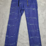 Nike Running Dri-Fit Leggings Women's Size S Indigo and Teal Striped Stretch Photo 0