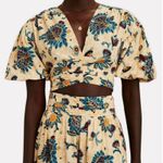 ALC Frank 💕A.L.C.💕 Rylan Printed Puff Sleeve Top & Lucie Floral Maxi Skirt ~ Apricot 2 Photo 1