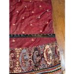 Nurture Cardigan Shawl Kimono Paisley Fringe Hem Red Size XL Photo 4