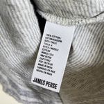 James Perse  Standard Pullover Hoodie Size 4 Womens Grey Stripe Sweatshirt Cotton Photo 8