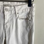 Mother Looker Ankle Fray Jeans Little Miss Innocent White Size 25 Photo 4