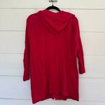 Christopher & Banks Women’s XL Red 100% Cotton Zip Up Sweater Jacket Photo 3
