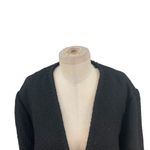 ZARA Jacket Button Textured Tweed Gold Button Open Cropped Black Blazer XXL Photo 3