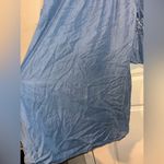 Democracy  Boho Smock Neck Dress Blue Chambray W/Bell Ruffle Sleeves Knee XL Photo 10