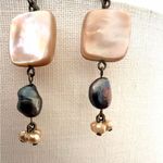 Mother of Pearl & Baroque Pearl Dangle Earrings Photo 1