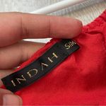 Indah Tunic Blouse flare ruffle sleeve womens Red (small medium) minimalist chic Photo 1