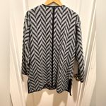 Talbots  Black and Gray Chevron Coat size S Photo 5