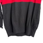 Joseph A . Petite Red and Black Striped Sweater Sweater Photo 3