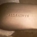 ALL SAINTS Bora Platform Espadrilles Loafer Black White Woven and Suede Size 38 Photo 4