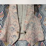 Women's Pink and Blue Patterned Vintage Vest Size 4 Photo 1