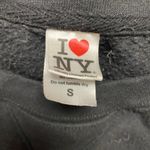 I Love NY New York Applique Crewneck Sweatshirt Black Photo 4
