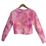 Juicy Couture Pink Tie Dye Cropped Long Sleeve Logo Top Women’s Size X-Small Photo 2