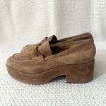 Dolce Vita Yanni Chestnut Suede Platform Penny Loafer Heels Menswear Academia 9 Tan Photo 3