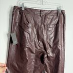 Lysse  Vegan Leather Wide Leg Deep Burgundy XL Pull On Stretch NWT Photo 7