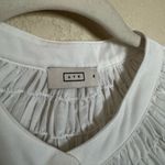 AYR ‎ The Love Spell blouse sz medium flowy white silk cotton shirred Photo 5