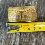 7‎ WESTERN COWBOY COWGIRL GOLD SILVER LONGHORN BULL CONCHOS NAVAJO 4 SKINNY BELT Photo 3