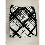 White House | Black Market  | Black White Pencil Skirt Abstract Grid |‎ Size 12 Photo 2