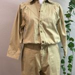 EsqualoGATHERING Stylish Tan Women's Jumpsuit, Size 4 ,Snap Button, Zipper Photo 3