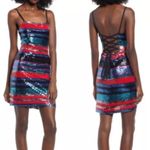 WAYF NWT  Manfi Striped Sequin Dress Size Large Photo 4