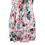 Band of Gypsies Mini Dress Pink Floral S Adjustable Straps Buttons Ruching Photo 9