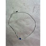 8 Other Reasons  Silver Blue Rhinestone Gem Pendant Choker Necklace NWT OS Photo 2