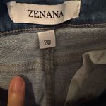 Zenana Outfitters Bootcut Jeans Raw Hem,  Size 28 Medium Wash Photo 7