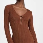 l*space L* Wailea Coffee Brown Cover Up O-Ring Long Sleeve Mini Dress Size Medium Photo 0